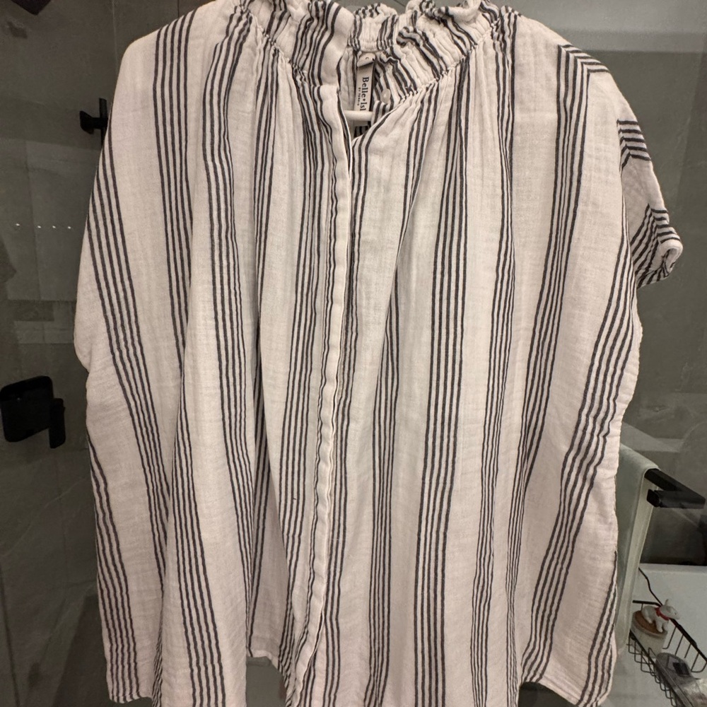 2 piece linen set - top and wide leg pants